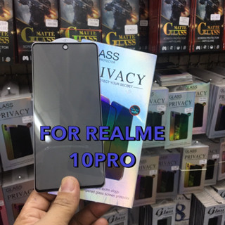 Realme10Pro Privacy Glass ฟิล์มกระจกนิรภัยกันรอยแบบเต็มจอ ฟิล์มกันมอง(PRIVACY)