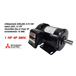 มิตซูบิชิ" มอเตอร์ MITSUBISHI รุ่น SF-QR(JR) 1HP 380V มอเตอร์ไฟฟ้า มอเตอร์มิสซู 1เเรง IP55