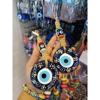 ที่แขวน Evil Eye ตุรกี 🇹🇷 เพ้นท์ลายดอกไม้