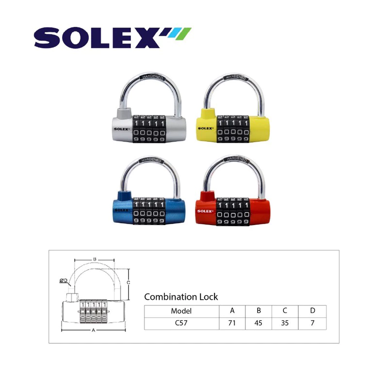กุญแจรหัส SOLEX รุ่นใหม่‼️สามารถคล้องล็อคประตูบ้านได้