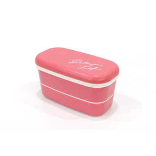 Lunch box กล่องข้าวพลาสติก 2 ชั้น JP Quality 320+180ml 8x16x8 cm สีแดง 1841 Red