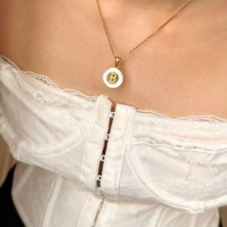 TheB.Co •Belva Necklace สร้อยตัวอักษรวงกลม