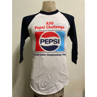 เสื้อยืด แขนสามส่วน ลาย PEPSI สไตล์วินเทจ