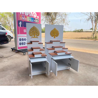หิ้งพระกว้าง40ซม. โต๊ะหมู่ โต๊ะหมู่บูชา มีลิ้นชัก เรียบหรู พร้อมส่ง ราคาไม่รวมใบโพธิ/โอม