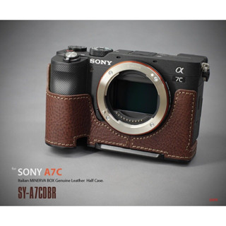 LIMS Design Sony A7C [Brown] Half Case ทำจากหนังแท้ประเทศอิตาลี LIMS Genuine Leather Camera Half Case Sony A7C