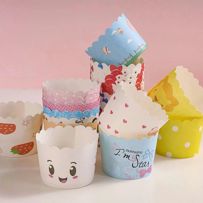 ถ้วยขนม ถ้วยคัพเค้ก 5ซม 1แถวมี50ใบ ปาเนตโทน กระดาษ เลือกลายได้จ้า🧁