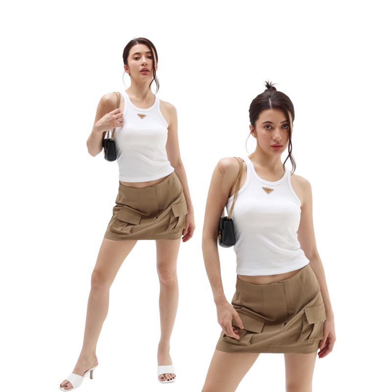 cargo mini skirt กระโปรงสั้นคาร์โก้