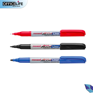 Monami (โมนามิ) ปากกามาร์คเกอร์ เขียน CD AccuLiner (แอ็คคูไลเนอร์) ขนาดหัว 0.5 0.7 1.0 mm. ( ด้าม )