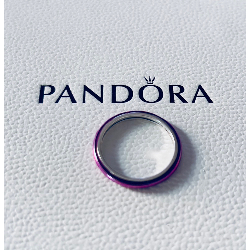 Pandora แท้💯% แหวน สีม่วง ไซส์ 54