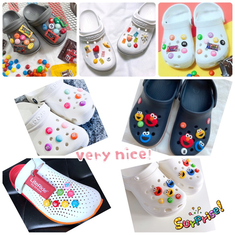 JBMM 👠🌈Shoe Charm Set Emo&m 2😃🎊🌈 ตัวติดรองเท้ามีรู เซต อารมณ์เอ็ม 2 ^^