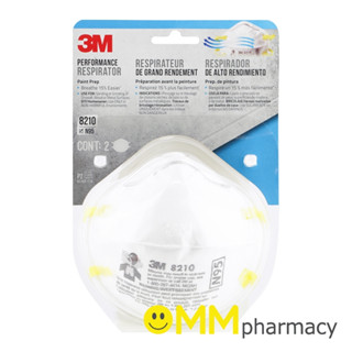 3M หน้ากากN95(8210) กรองอนุภาคเส้นใยไฟฟ้าสถิต 2ชิ้น