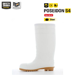 [รับประกัน 3 เดือน] Safety Jogger รุ่น POSEIDON S4 รองเท้าบู้ทยางเซฟตี้ หัวเหล็ก กันลื่น กันน้ำเข้า ได้มาตรฐานสากล