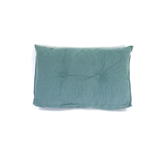 Bed cushion หมอนอิง หมอนหัวเตียง สามเหลี่ยม กำมะหยี่ 2 หลุม 80x50x20 cm สีเขียว ST0715-24GL