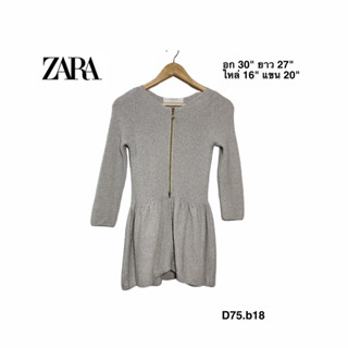 zara knit dress ชุดเดรสซาร่าผ้าถักผสมอคิลิค อก 28 ยาว 27