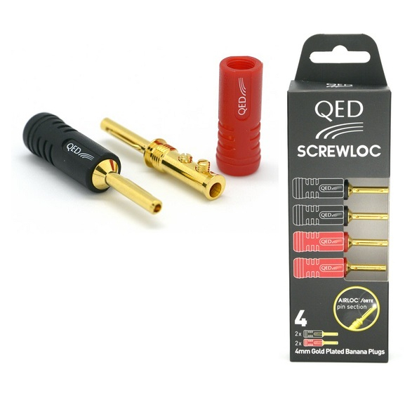 QED Screwloc ABS 4mm Banana / Spade Plug