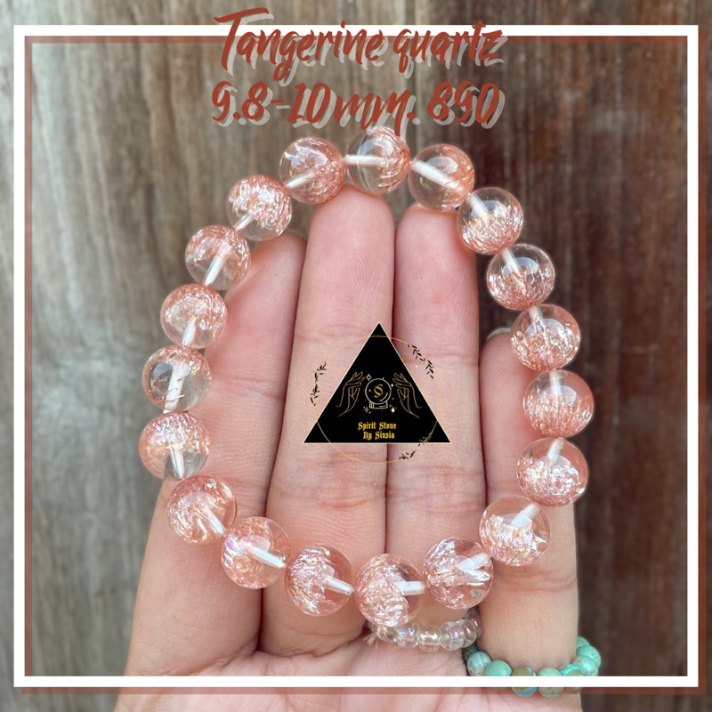 กำไลข้อมือ หินนำโชค แทนเจอรีนควอตซ์ (Tangerine quartz)