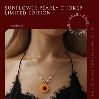 🔥SALE🔥สร้อยคอโซ่เงินจี้ทานตะวัน🌻สไตล์เกาหลี✨🌈Mix&amp;Match ได้ทุกชุด🌈✨Sunfolwer Chain Choker✨❤️🌷พร้อมส่งนะค้า