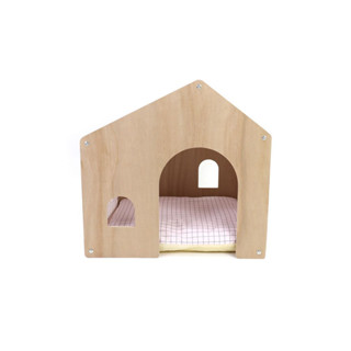 Pet house บ้านสัตว์เลี้ยง Minimal บ้านสุนัข บ้านแมว สีชมพู 47x52x50cm RTPR22-3