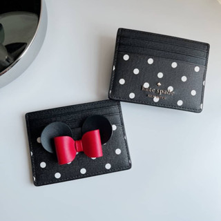 ✨ของแท้100%✨ กระเป๋า ใส่บัตร Disney X Kate Spade  K4761 New York Minnie Mouse Card Holder