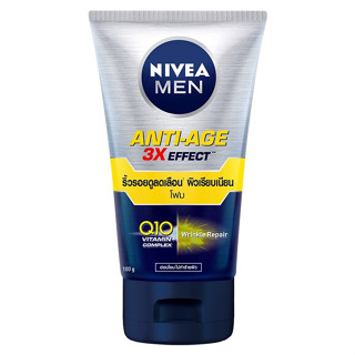 Nivea นีเวีย เมน แอนตี้-เอจ โฟม โฟมล้างหน้า 100 กรัม (4005808888535)