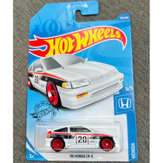 (ล้อยาง)88 HONDA CR-X Hotwheels ลิขสิทธิ์แท้100% โมเดลรถเหล็ก สเกล 1/64