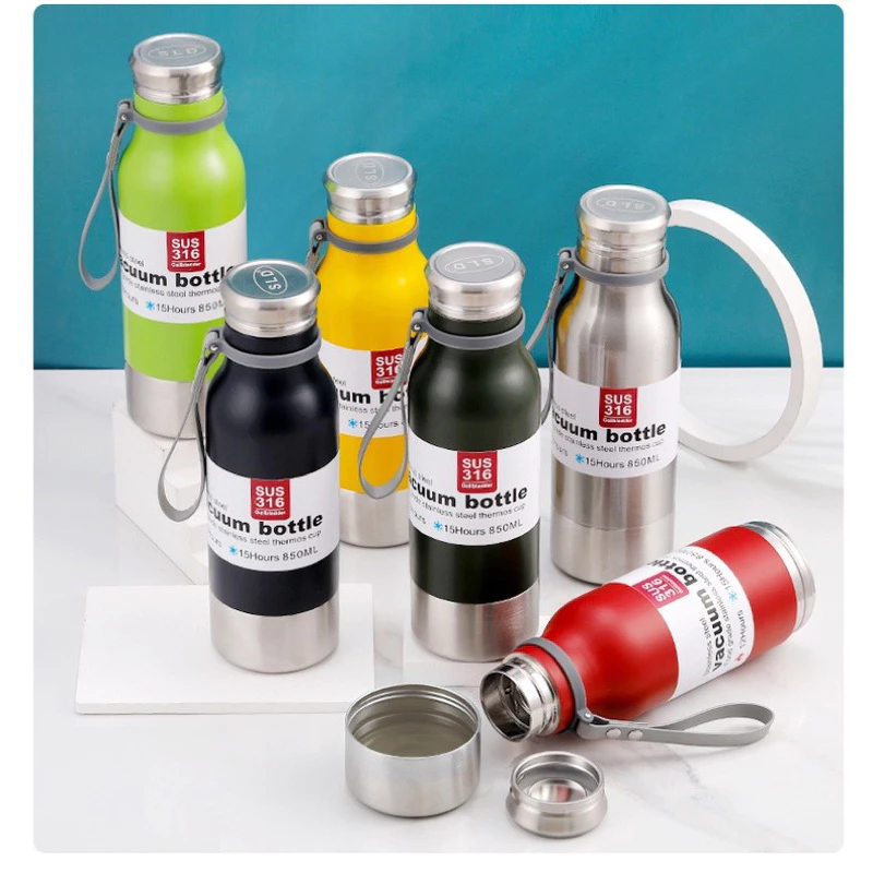 -กระติกน้ำ สแตนเลสเกรด 316 กระบอกน้ำเก็บอุณหภูมิ 650ml ขวดน้ำสแตนเลส เก็บอุณหภูมิ ได้ยาวนาน แก้วน้ำเก็บความเย็น