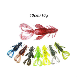 1-2 วัน(ส่งไว ราคาส่ง) X5 จั๊กจั่น10กรัม ยาว10cm #แพค5ชิ้น Soft shrimp shaped lure 10cm/10g
