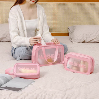 ID888 กระเป๋าเครื่องสําอาง pvc ติดซิป โปร่งใส