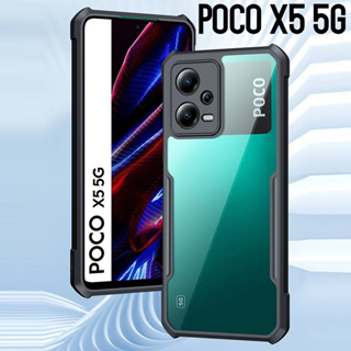 Redmi Note12 5G/Redmi Note12Pro 5G/Redmi Note12Pro Plus/Poco X5ProเคสกันกระแทกขอบสีหลังใสPoco X5 5G/Poco X5Pro 5Gตรงรุ่น