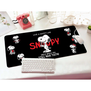 SNOOPY B  SM  แผ่นรอง คีย์บอร์ด รองคีย์บอร์ด keyboard ลาย SNOOPY  B  SM  ขนาด 30 x 70 cm แผ่นหนานุ่ม มียางกันลื่น  MANOP