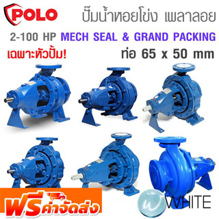 ปั๊มน้ำหอยโข่ง เพลาลอย MECH SEAL &amp; GRAND PACKING ท่อ 65 x 50 mm 2 - 100 hp ยี่ห้อ POLO จัดส่งฟรี!!!