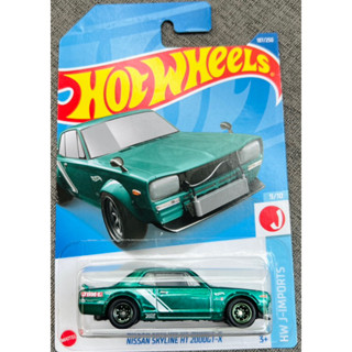 (ล้อยาง)NISSAN SKYLINE HT 2000GT-X Hotwheels ลิขสิทธิ์แท้100% โมเดลรถเหล็ก สเกล 1/64