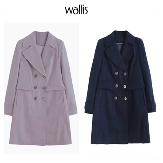 เสื้อโค้ท OVERCOAT โค้ทวูลกันหนาว โค้ทยาว trench coat ❄️แบรนด์✨Wallis✨  (WY1048)