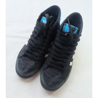 Adidas Nizza High Size 42EU สีดำ/น้ำเงิน มือสอง ของแท้