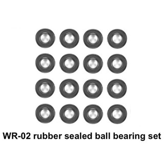 WR-02 Rubber Sealed Ball Bearing Set ชุดลูกปืนแบริ่งซีลยาง สำหรับชุดคิท TAMIYA WR-02