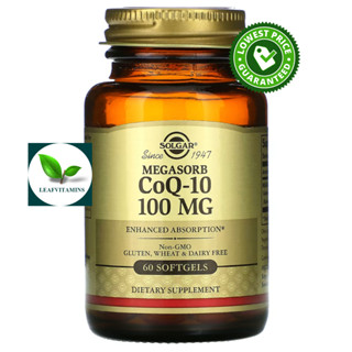 Solgar, Megasorb CoQ-10, 100 mg / 60 Softgels