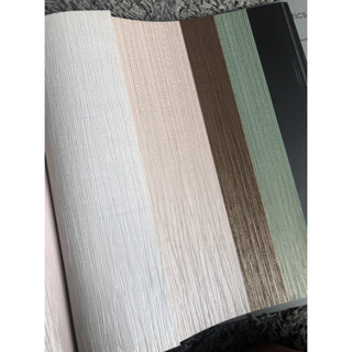 วอลเปเปอร์ติดผนังสีพื้น วอลเปเปอร์ลายเส้น วอลเปเปอร์สไตล์โมเดิร์น ลวดลายเท็กซ์เจอร์ที่หนาและคมชัด