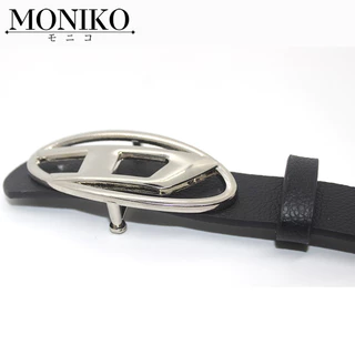 MONIKO ผู้หญิง เข็มขัดพังก์ ปรับได้ เข้ากับทุกการแต่งกาย หัวเข็มขัด ลายตัวอักษร D กางเกง ตกแต่ง หนัง PU เข็มขัดเอว