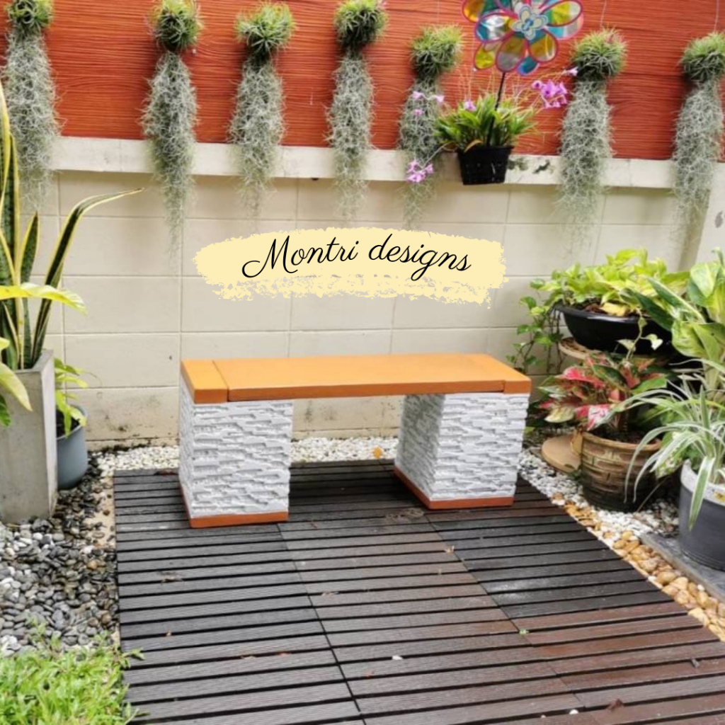 เก้าอี้สนาม ม้านั่งสนาม ขนาด ยาว 110 กว้าง 30 สูง 45 cm. รุ่น Modern05 ทำจากปูนซีเมนต์ ทนแดดทนฝน จัดส่งทั่วประเทศ