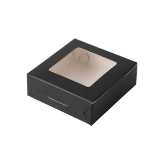 Quickpack - กล่อง Signature บราวนี่ 1 ชิ้น/สบู่ (XS) เคลือบด้าน ขนาด 8.2x8.2x3 cm – 10 กล่อง สีขาวด้าน/ดำด้าน