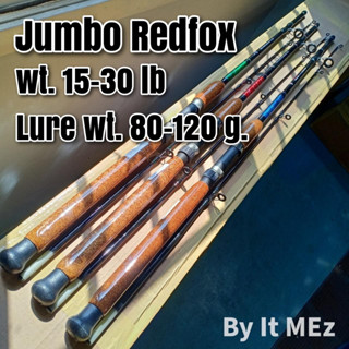 ของแท้ ราคาถูก ❗❗ คันเบ็ดตกปลา คันหน้าดิน Jumbo Redfox Line wt.15-30 lb คันสปิน 2 ท่อน งานสวย เป็นที่นิยม Spinning