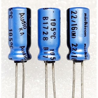 Nichicon Audio KA 22uf 16v capacitor ตัวเก็บประจุ คาปาซิเตอร์