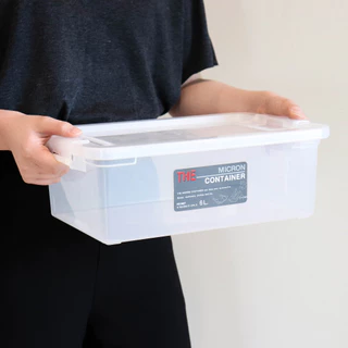 Micronware รุ่น 6657 กล่องอเนกประสงค์ ขนาด 6 ลิตร ไม่จับฝุ่น ประหยัดพื้นที่ ฝาปิดแน่นสนิท พร้อมตัวล็อคฝา