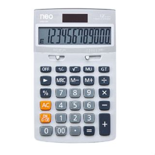 เครื่องคิดเลข 12 หลัก นีโอ 2202-12H สีเทา Neo Calculator