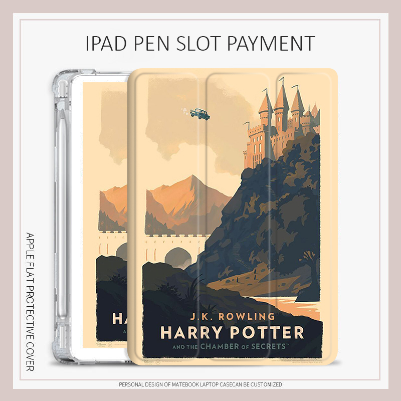 harry potter castle เคสไอเเพด mini1/2/3/4/5/6 air4/5 เคส iPad gen7 8 9 gen10 case iPad 2022 pro11 พร้อมถาดใส่ปากกา