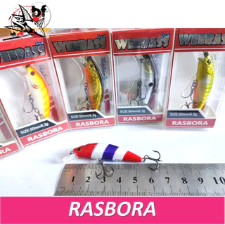 Weebass Sinking Rasbora เหยื่อปลั๊ก ดำตื้น วีแบส รุ่น ราสโบร่า ยาว5 ซม. หนัก 6.3กรัม