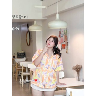 🔥Plussize🔥เสื้อคนอ้วน🔥 Freesize 40-50"ยาว 29"