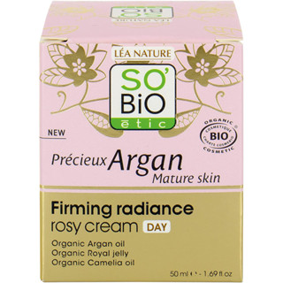 SOBiO etic | PRECIOUS ARGAN FIRMING RADIANCE ROSY DAY CREAM  ครีมบำรุงผิวสำหรับกลางวัน เนื้อละมุนดั่งกลีบกุหลาบ ผิว40+