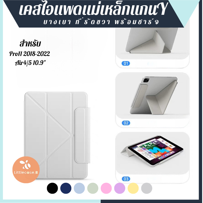 เคสสำหรับไอแพด Pro11 2018-2022 /Air5/Air4 รุ่นเคสแม่เหล็ก แกนY ใหม่ล่าสุด พร้อมส่ง🇹🇭🔥🔥