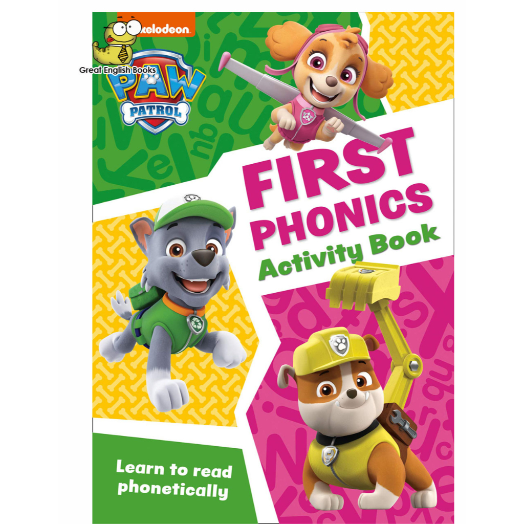 (*ใช้โค้ดรับcoinคืน10%ได้*) พร้อมส่ง *ลิขสิทธิ์แท้ Original* Paw Patrol First Phonics Activity Book: Get ready for school with Paw Patrol Paperback